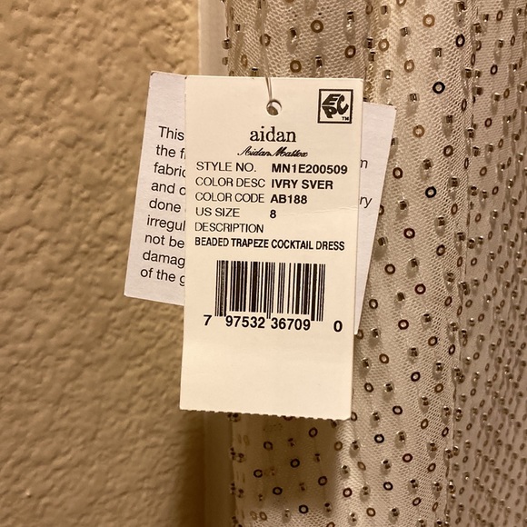 Aidan Mattox Beaded Trapeze Cocktail Dress - Picture 3 of 3